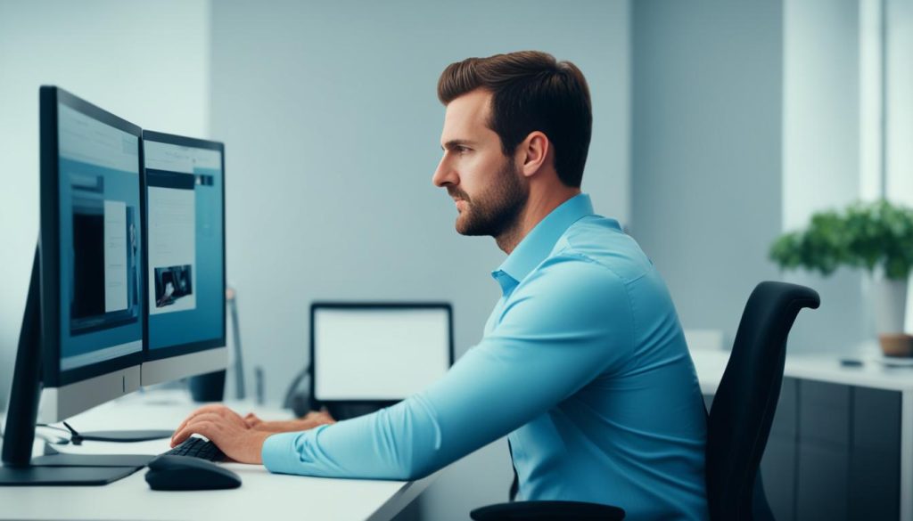 Mantenha a postura correta no trabalho